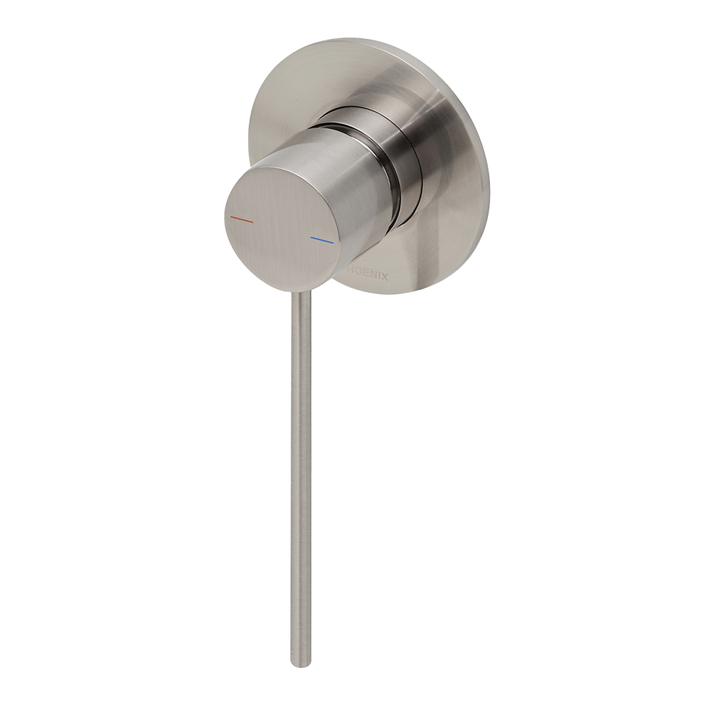 Vivid Slimline Shower / Wall Mixer with Extended Lever Brushed Nickel