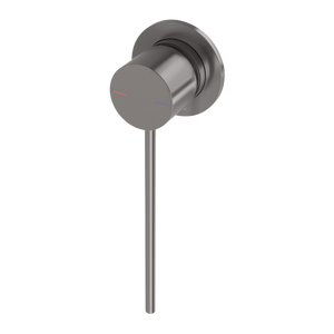 Vivid Slimline SwitchMix Shower / Wall Mixer 60mm Backplate and Extended Lever Brushed Carbon - Brushed Carbon