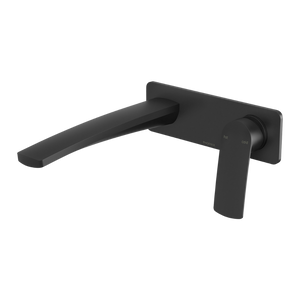 Mekko SwitchMix Wall Basin / Bath Mixer Set 200mm Matte Black - Matte Black