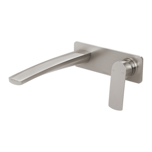 Mekko SwitchMix Wall Basin / Bath Mixer Set 200mm Brushed Nickel - Brushed Nickel