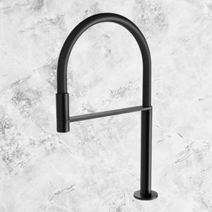 Axia Hob Sink Outlet Flexible Hose 230mm Matte Black - Matte Black