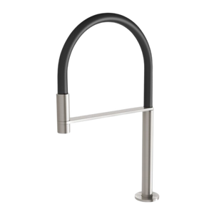 Axia Hob Sink Outlet Flexible Hose 230mm Brushed Nickel - Brushed Nickel