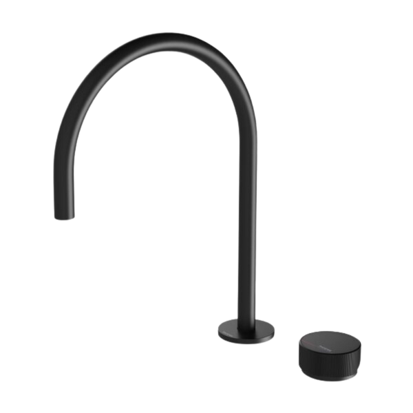 Axia Hob Sink Mixer Set 220mm Gooseneck Matte Black
