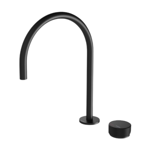 Axia Hob Sink Mixer Set 220mm Gooseneck Matte Black - Matte Black