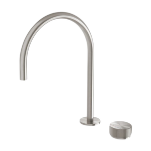 Axia Hob Sink Mixer Set 220mm Gooseneck Brushed Nickel - Brushed Nickel