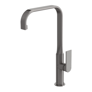 Teel Sink Mixer 200mm Squareline Brushed Carbon - Brushed Gunmetal