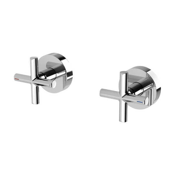 Vivid Slimline Plus Wall Top Assemblies 15mm Extended Spindles Chrome