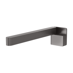 Designer Swivel Bath Outlet 230mm Square Brushed Carbon - Brushed Gunmetal