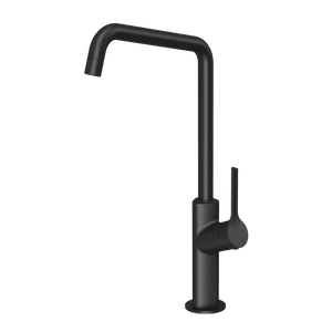 Ester Matte Black Sink Mixer 200mm Squareline - Matte Black