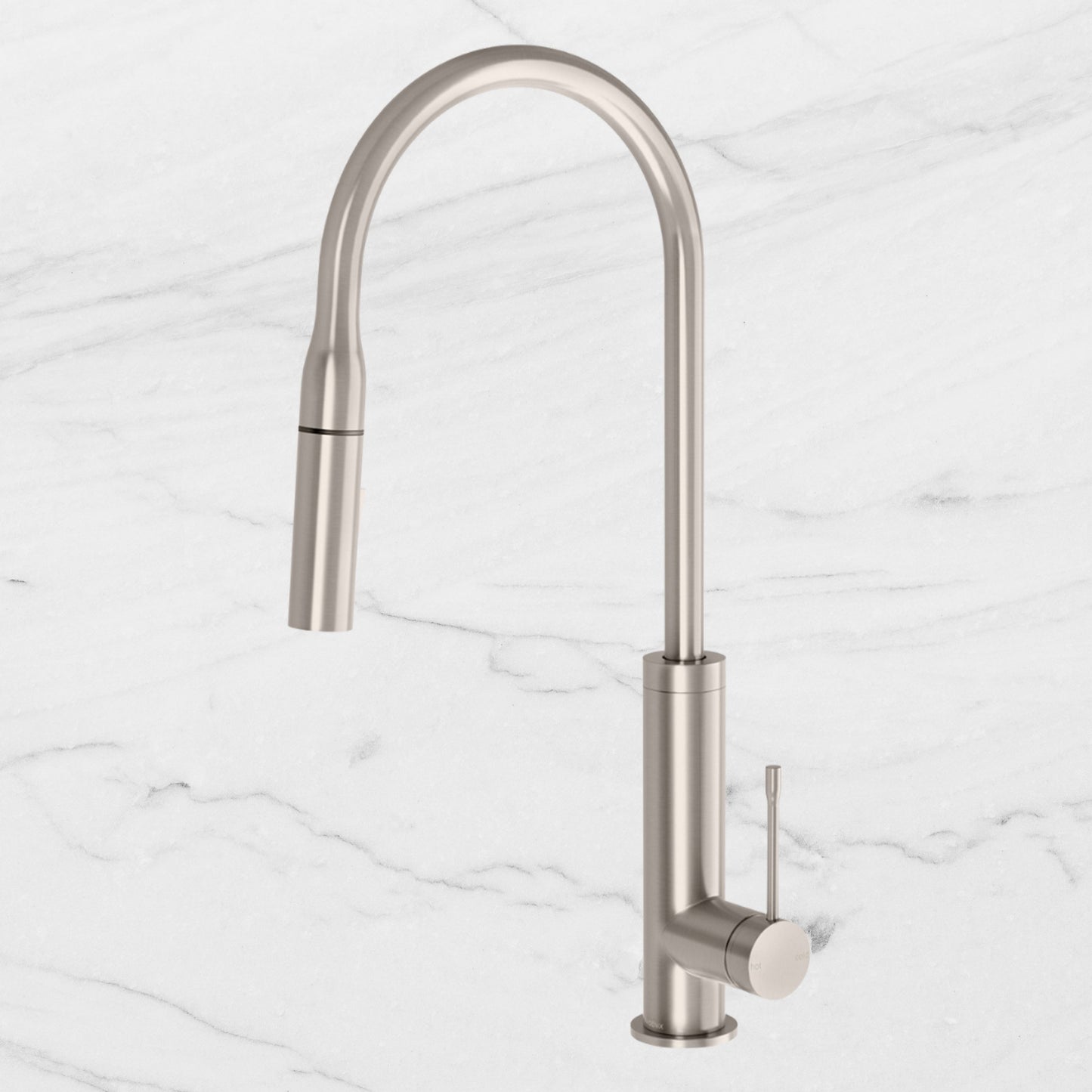 Deja Pull Out Brushed Nickel Sink Mixer 220mm