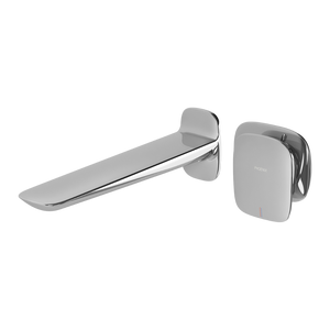 Nuage Wall Basin / Bath Mixer Set 200mm Chrome - Chrome