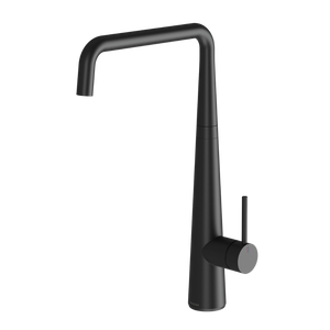 Erlen Matte Black Sink Mixer 200mm Squareline - Matte Black
