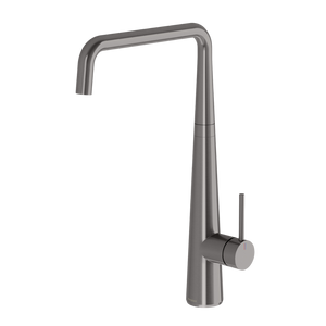 Erlen Brushed Carbon Sink Mixer 200mm Squareline - Brushed Gunmetal