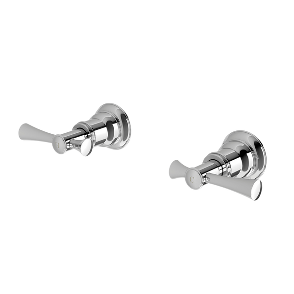 Cromford Wall Top Assemblies 15mm Extended Spindles Chrome