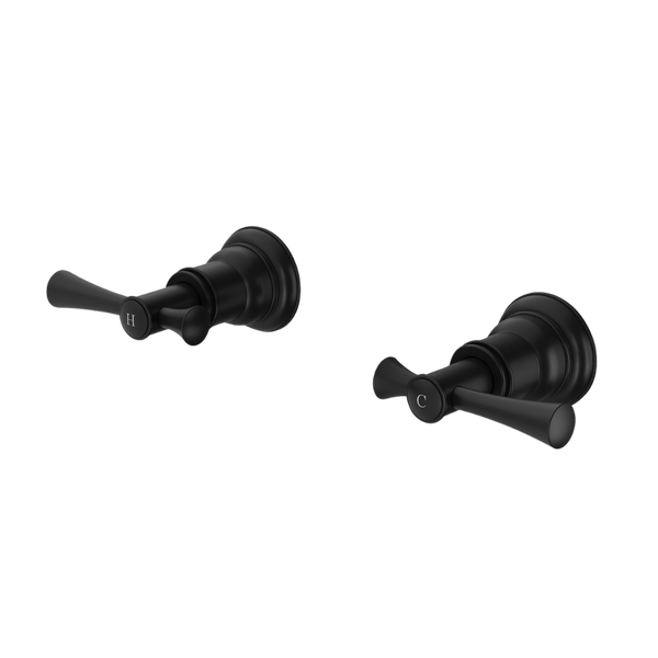 Cromford Wall Top Assemblies 15mm Extended Spindles Matte Black