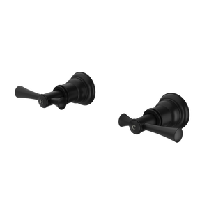 Cromford Wall Top Assemblies 15mm Extended Spindles Matte Black - Matte Black