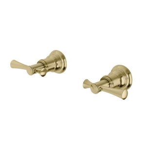 Cromford Wall Top Assemblies 15mm Extended Spindles Brushed Gold - Brushed Gold