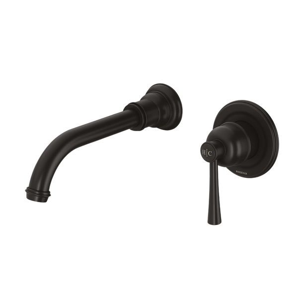 Cromford SwitchMix Wall Basin/Bath Mixer Set Fit-Off Kit Matte Black