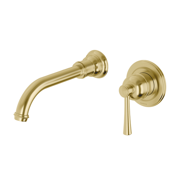 Cromford SwitchMix Wall Basin/Bath Mixer Set Fit-Off Kit Brushed Gold