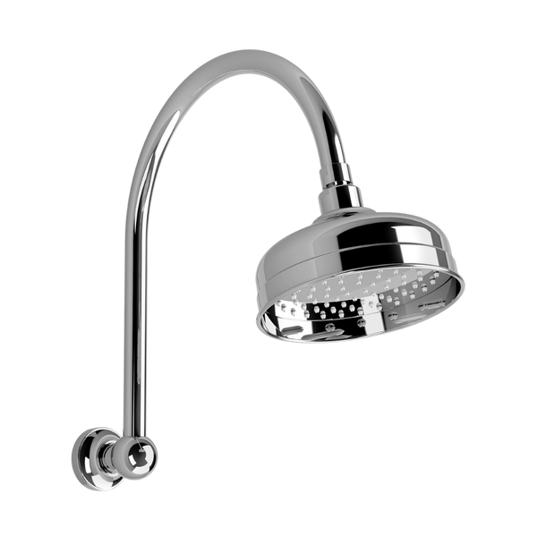 Cromford High-Rise Shower Arm and Rose Chrome