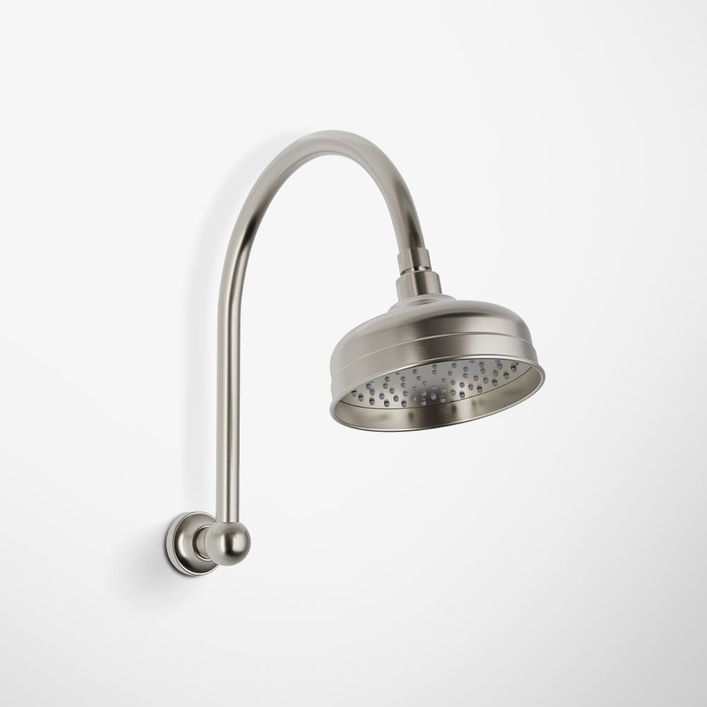 Cromford High-Rise Shower Arm and Rose Brushed Nickel