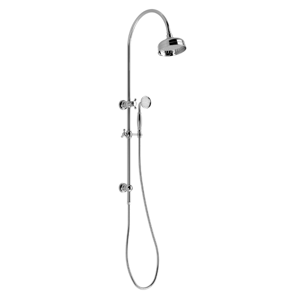 Cromford Twin Shower Chrome