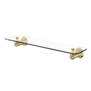Cromford Glass Shelf 450mm Brushed Gold - Brushed Gold