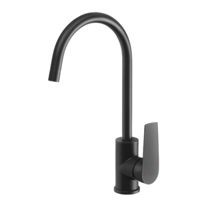Arlo Sink Mixer 200mm Gooseneck Matte Black - Matte Black
