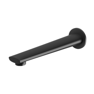 Arlo Wall Bath Outlet 200mm Matte Black - Matte Black