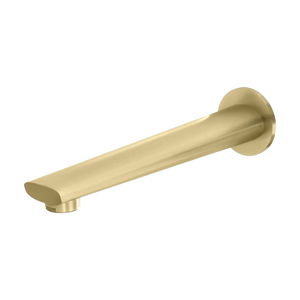 Arlo Wall Bath Outlet 200mm Brushed Gold - Brushed Gold