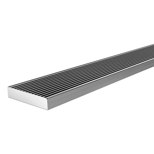 Phoenix Flat Channel Drain HG 100 x 600mm Outlet 90mm Stainless Steel - Stainless Steel