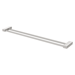 Lexi MKII Double Towel Rail 800mm Brushed Nickel - Brushed Nickel