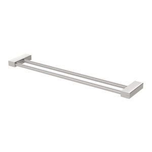 Lexi MKII Double Towel Rail 600mm  Brushed Nickel - Brushed Nickel