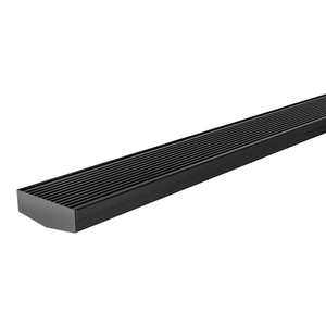 Phoenix V Channel  Drain HG 75 x 600mm Outlet 65mm Matte Black - Matte Black