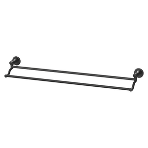 Nostalgia Double Towel Rail 760mm Antique Black - Antique Black