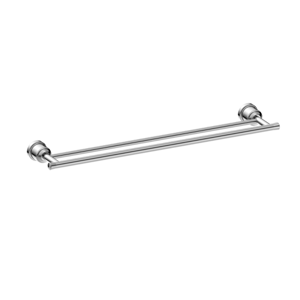 York Double Towel Rail 600mm Chrome