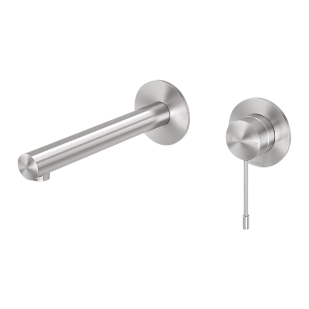 Vivid Slimline SS 316 Wall Basin / Bath Mixer Set 180mm  Stainless Steel