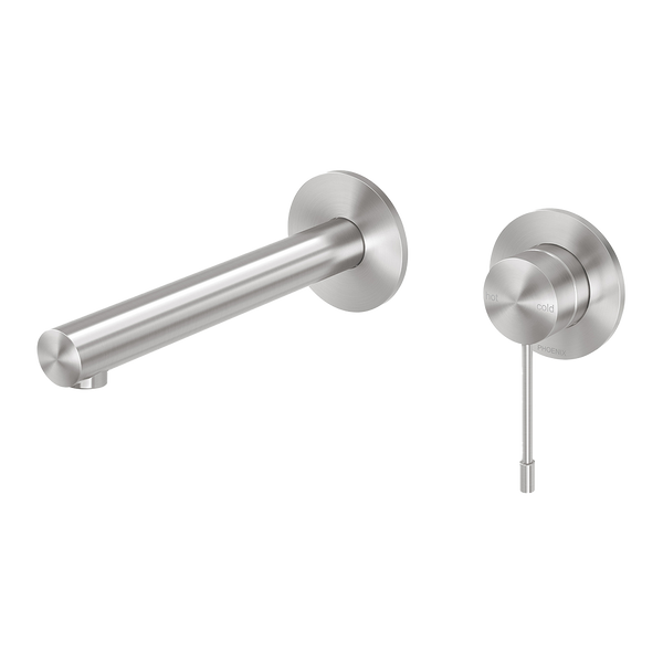 Vivid Slimline SS 316 Wall Basin / Bath Mixer Set 180mm  Stainless Steel