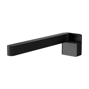 Designer Swivel Bath Outlet  230mm Square Matte Black - Matte Black