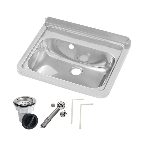 Wall Mounted Hand Basin No Tap Hole with Overflow Kit