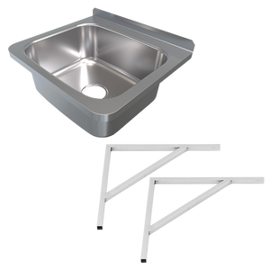 Jumbo Laundry Basin  Including Brackets - Stainless Steel