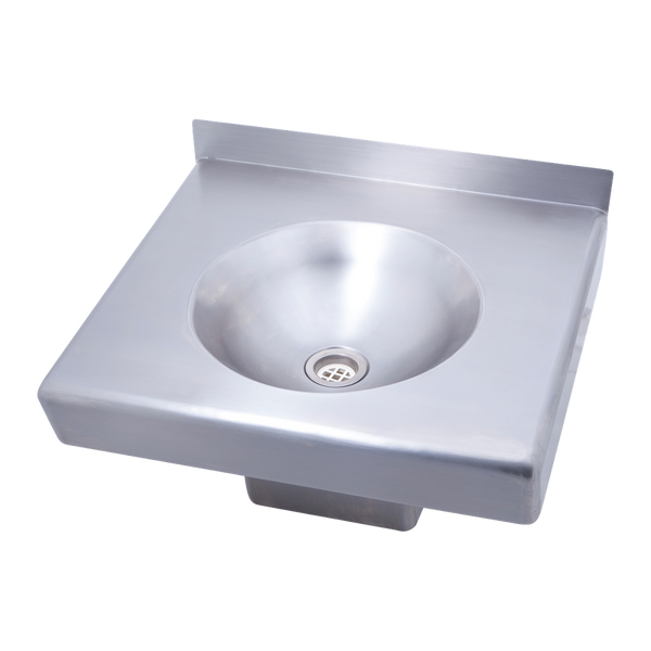 Square Disabled Compliant Wall Mounted Stainless Steel Hand Basin