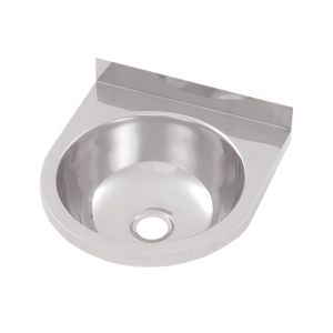 Round Stainless Steel Hand Basin - Stainless Steel