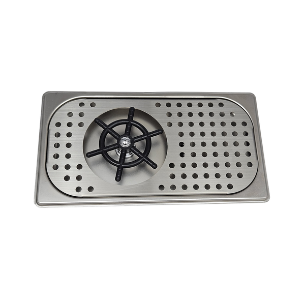 Glass/Milk Jug Rinser with Drain Tray