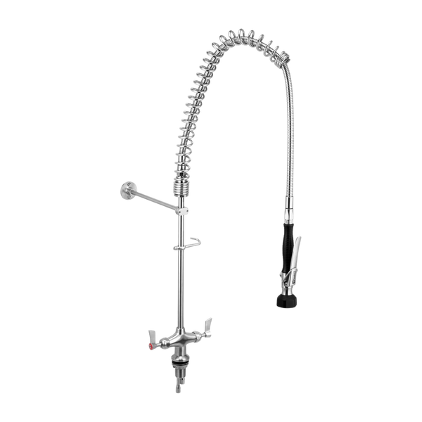 Stainless Steel Dual Bench Mounted Pre Rinse Unit