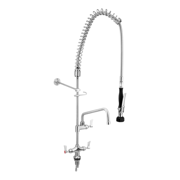 Dual Bench Mount Pre-Rinse Unit with 12-inch Pot Filler