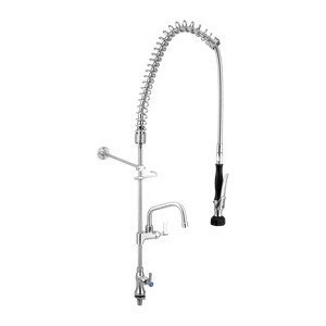 Stainless Steel Single Bench Mount Pre-Rinse with 6-inch Pot Filler - Stainless Steel