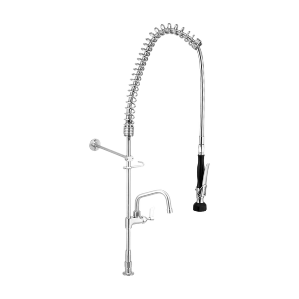 Stainless Steel Hob Mount Pre Rinse Unit With 6-inch Pot Filler No Stops