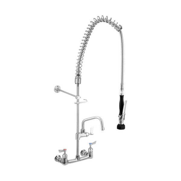 Stainless Steel Exposed Wall Mounted Pre-Rinse Unit With 6-inch Pot Filler