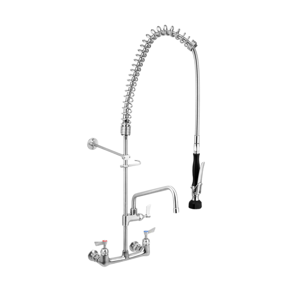 Exposed Wall Mount Pre-Rinse Unit with Pot Filler 12-inch pot filler